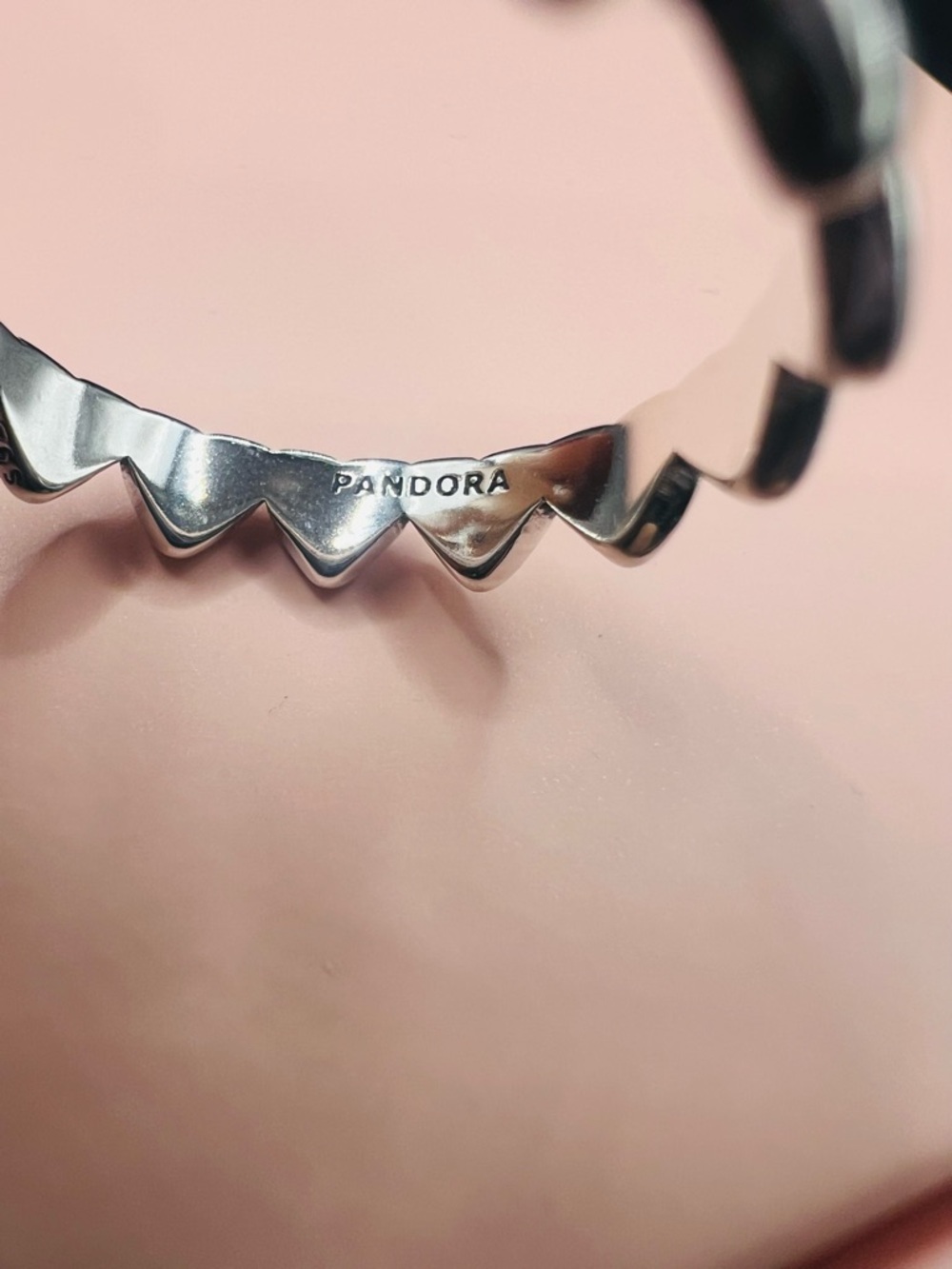 Pandora Row of Hearts Ring, Sterling Silver 925, size: 58/ 8.5 - Picture 7 of 10